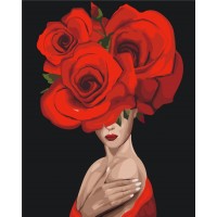 Картина за номерами "Brushme" /BS36694/ "Королева троянд" 40*50см