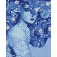 Алмазна мозаїка "Ідейка" /AMO7452/ "Холодна краса" 40*50см