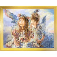 Алмазна мозаїка "Go to art" /188436/ "Янголи" 21*25 см на картоні 5D