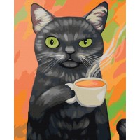 Картина за номерами "Brushme" /BS52178/ "Котик в понеділок" 40*50см