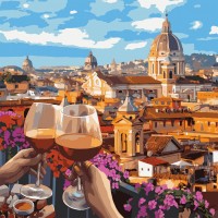 Картина за номерами "SANTI" /954748/ "Вино в Італії" 40*40 см
