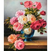 Алмазна мозаїка "Go to art" /188444/ "Чайна троянда" 21*25 см на картоні 5D