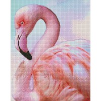 Алмазна мозаїка "Ідейка" /AMO7470/ "Рожевий фламінго" 40*50см