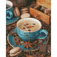 Алмазна мозаїка "Ідейка" /AMC7674/ "Натюрморт з кавою" рулон 40*50см