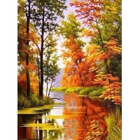 Алмазна мозаїка "Go to art" /178886/ "Яскрава осінь" 30*40 см