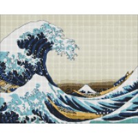 Алмазна мозаїка "Ідейка" /AMO7223/ "Велика хвиля у Канагаві © Кацусіка Хокусайі" 40х50см
