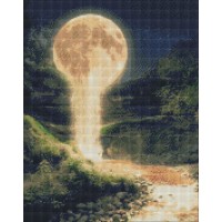 Алмазна мозаїка "Ідейка" /AMO7168/ "Місячний водоспад" 40*50см