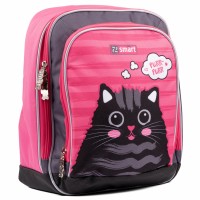 Рюкзак каркасний "SMART" /558036/ H-55 "Cat rules", рожевий/чорний (1/4)