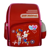 Рюкзак орт. "Dr.Kong" BS005 червоний "Зайчики" (10)