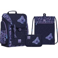 Набір "Kite" /SET_WK22-583S-1/ рюкзак + пенал + сумка д/взуття Wonder Kite Butterfly (61413) (1/6)