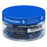 Стрижень картридж для чорнильних перових ручок "SCHNEIDER" / S6703/ 30 шт в уп., сині (1/6)