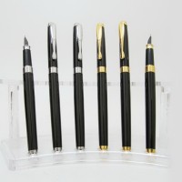 Ручка перо "Baixin" /FP860(-2-7)/ ч/зол.+ ч/срібло (12)