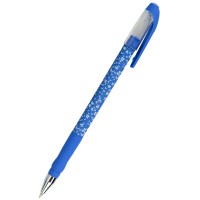 Ручка кулькова "Axent" /AB1049-36-A/ "Blue floral", синя (24/288)