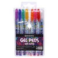 Набір гелевих ручок "JO" /F1233-8/ "Gel pens" глітер 8кол., PVC (1/18/432)