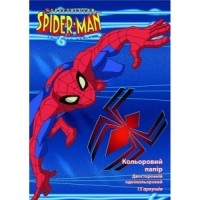 Папір кольоровий А4/15 "Kite" /SM13-250K/ двосторонній Spider-man (15арк/15кол)