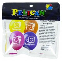 Кульки повітряні "Pelican" /828023/ 12' (30 см) "INSTAGRAM" 1-стор., 10шт/уп (1/10)