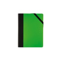Блокнот "MILAN"/57064FFGR/,13.6*10*1,6см,в крап., 208арк.+ карман, пласт. обкл., зелен. (1/7)