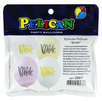 Кульки повітряні "Pelican" /828017/ 12' (30 см) "BRIDE" 1-стор., 10шт/уп (1/10)