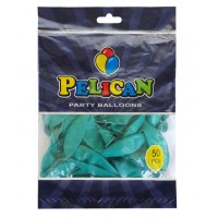 Кульки повітряні "Pelican" /1250-848/ 12' (30 см), пастель бірюзовий, 50шт/уп (1/100)