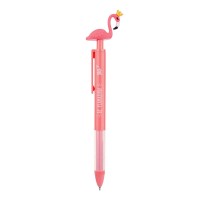 Ручка масляна автомат "Yes" /412002/ "Caribbean flamingo" з короною, 0,7 мм, синя (36/1296)