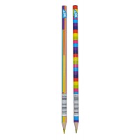 Олівець кольоровий "Yes" /290575/ "Rainbow" з чотирибарвним грифелем, трикутний, заточ., d:3мм (36/216)