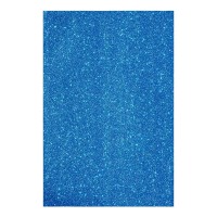 Фоамиран ЭВА ярко-синий" с глиттером, с клеевым слоем, 200*300 мм, толщ. 1,7 мм, 10 л.