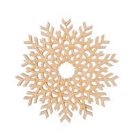 Фигура из фанеры 0.4 "Снежинка декоративная №1", d-12 см