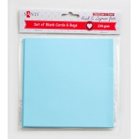 Набір блакитних заготовок для листівок "Santi" /952280/ 15см*15см, 230г/м2, 5шт. (1/100)