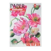 Набор аквар. бумаги SANTI "Floristics", А3, "Paper Watercolor Collection", 18л., 200г/м2