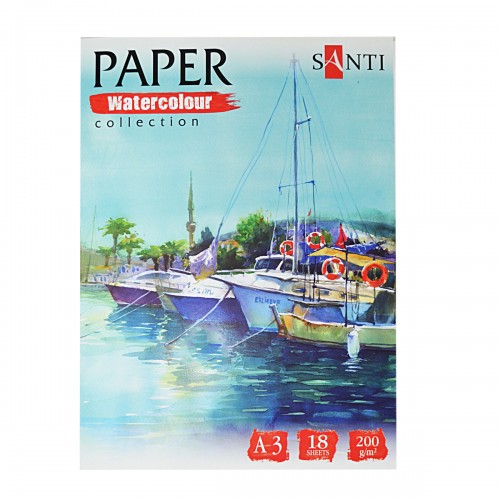 Набор аквар. бумаги SANTI "Travelling", А3, "Paper Watercolor Collection", 18 л., 200г/м2 - Kanc Kyiv для вас