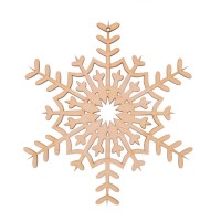 Фигура из фанеры 0.4 "Снежинка декоративная №3", d-17 см