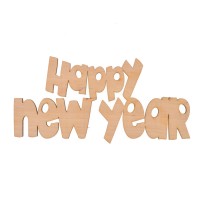 Надпись из фанеры 0.4 "Happy New year", 20*10 см